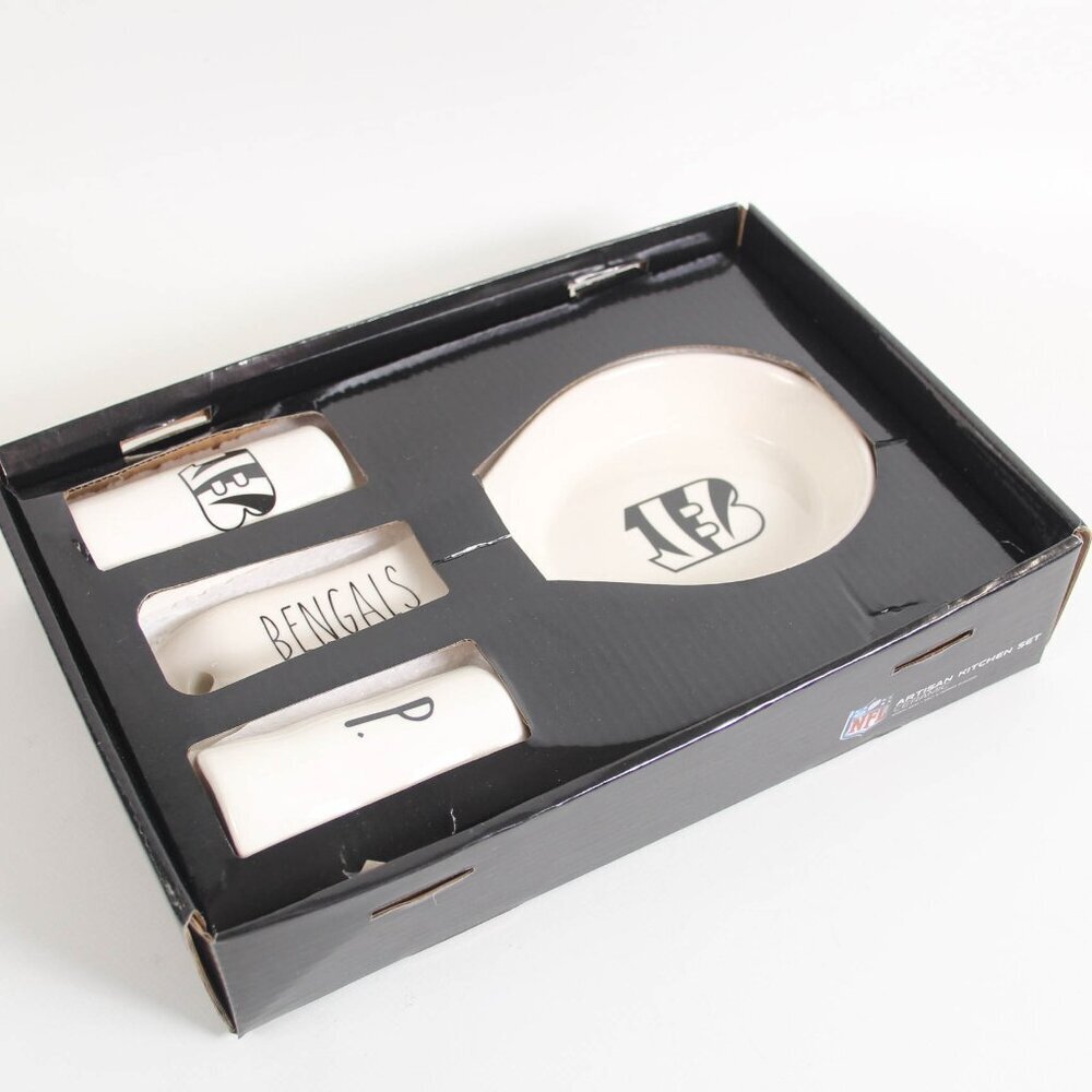 Cincinnati Bengals The Memory Company 3-Piece Artisan Kitchen Gift Set NIB